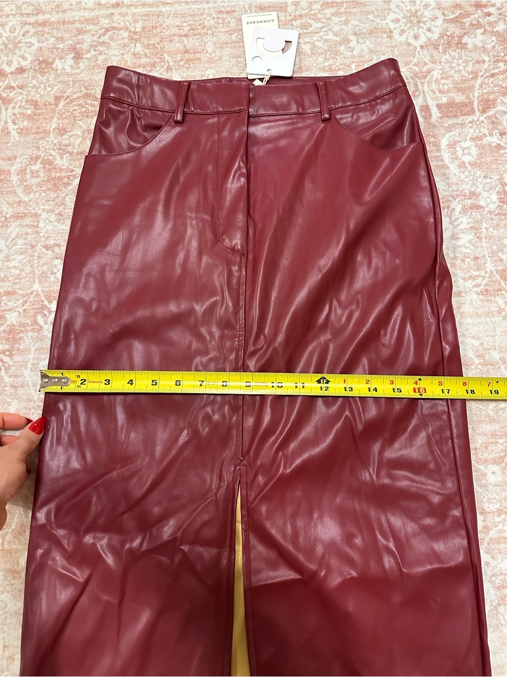 NWT 🥀 Commense Leather Skirt W/ Slit - Picture 11 of 13